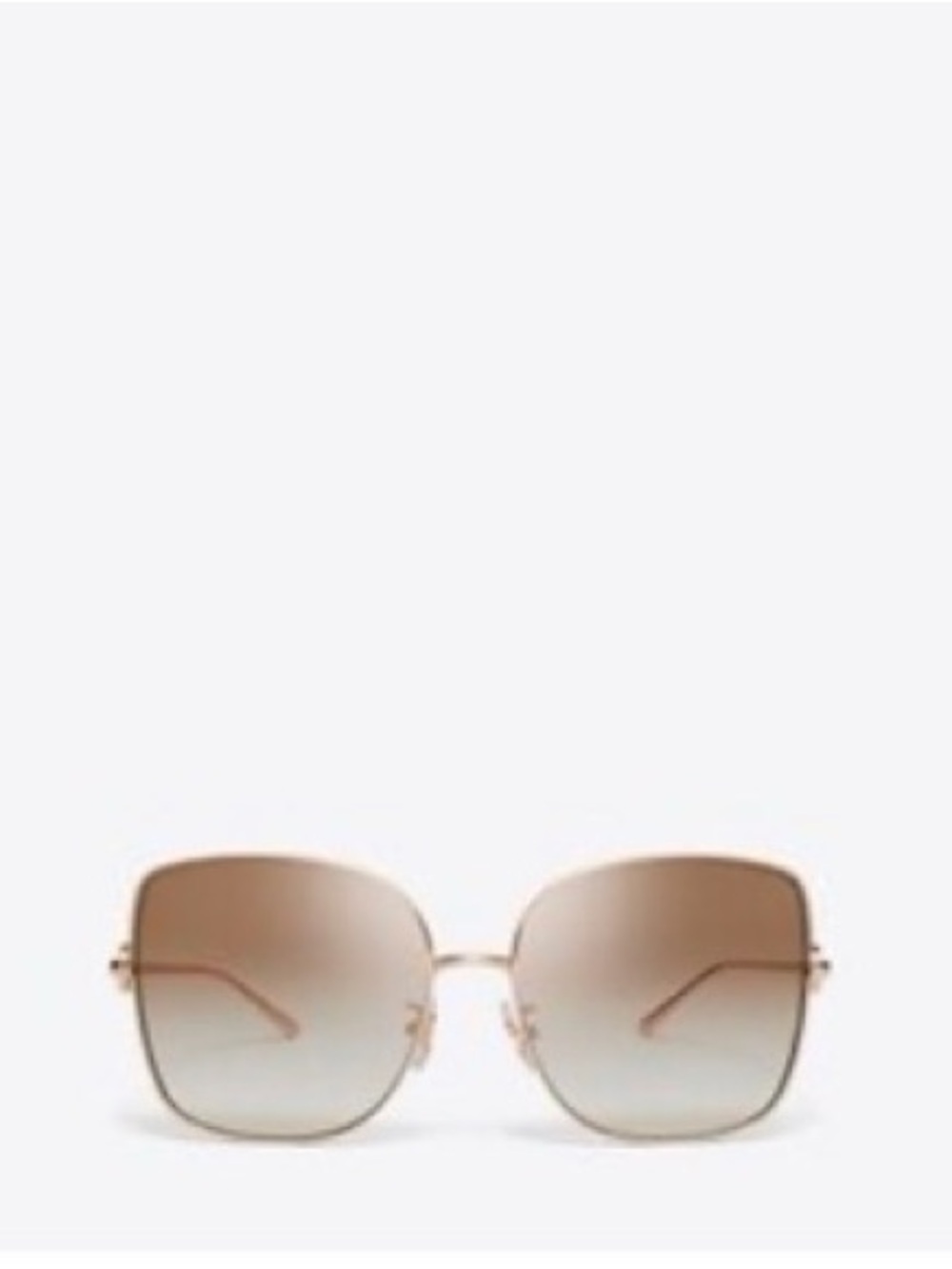 Tory Burch Women’s Square Gradient Lens Sunglasses - Rose Gold